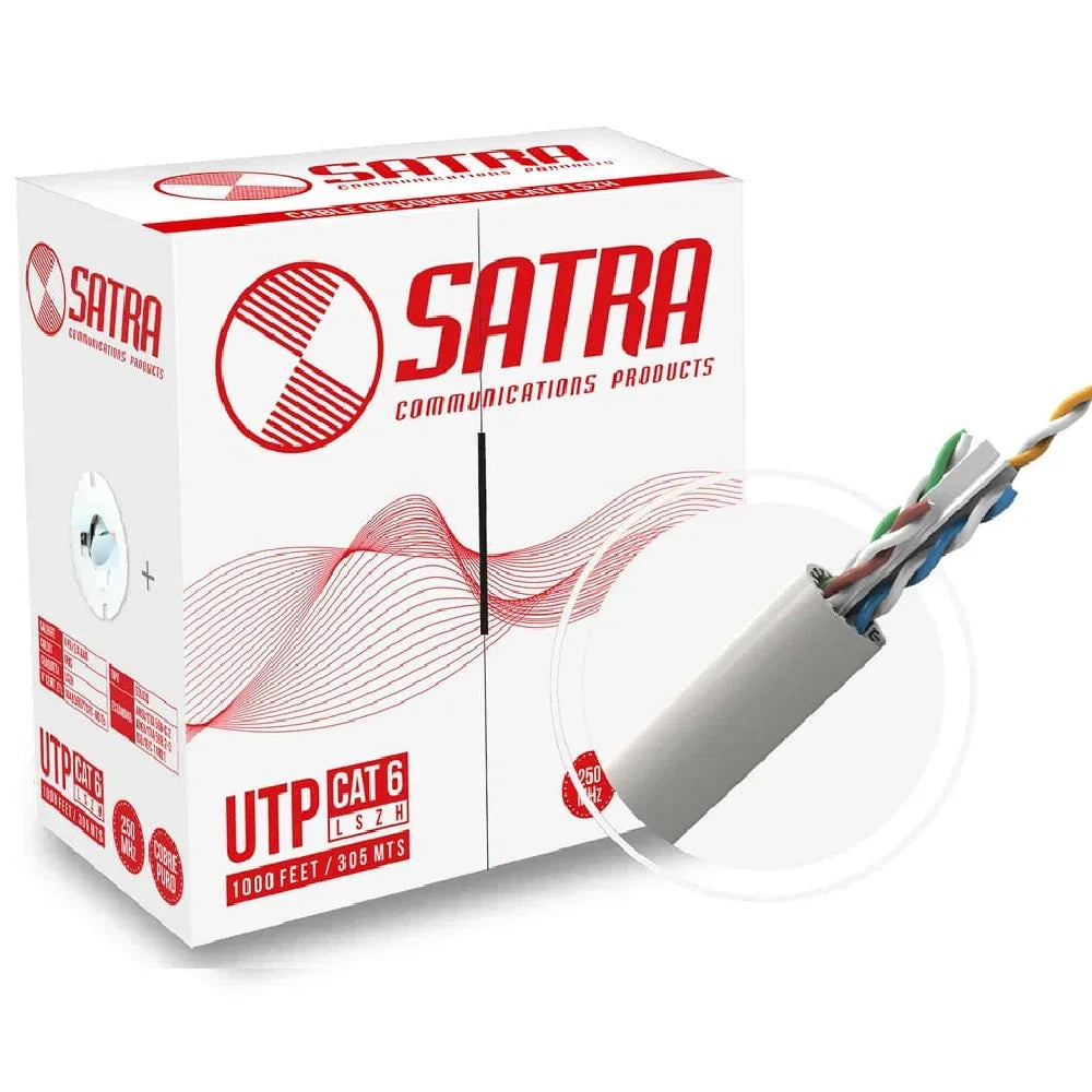 SATRA 0212021111 Cable de Red UTP Cat6 Cobre 24AWG LSZH-1 Gris 305m