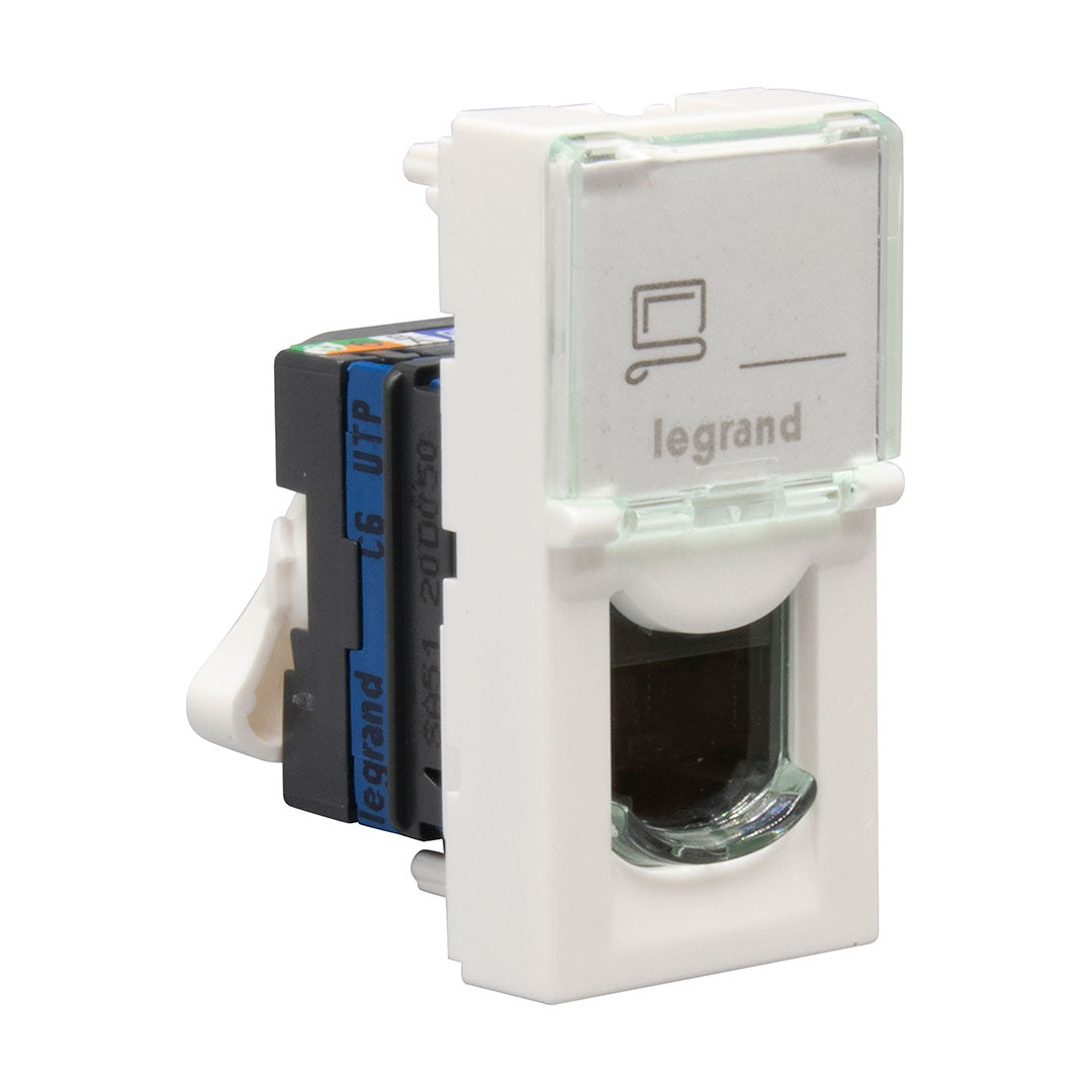 LEGRAND 076573 Toma JACK RJ45 CAT6A STP 1 Modulo Mosaic Blanco