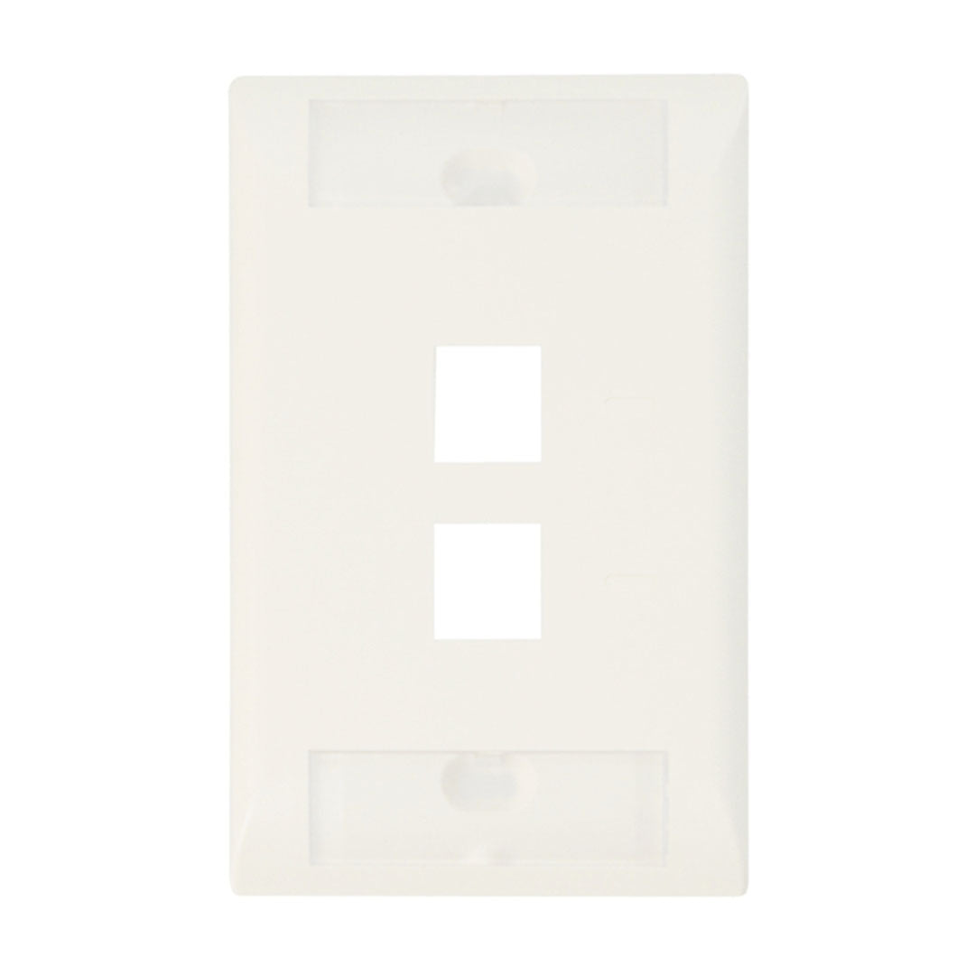COMMSCOPE 1-2111009-3 Placa de Pared 2 Puertos Etiqueta Blanco