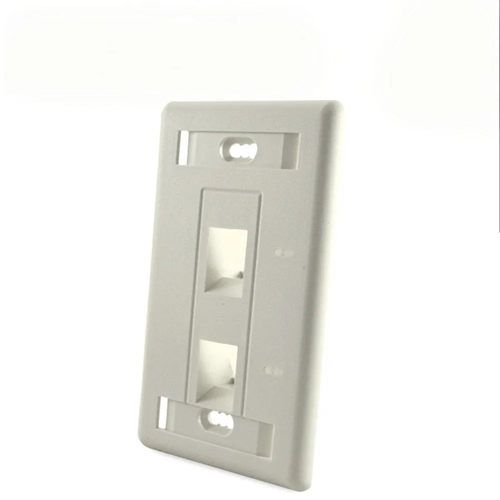 COMMSCOPE 1375155-1 Placa de Pared 2 Puertos Angular Almendra Etiqueta