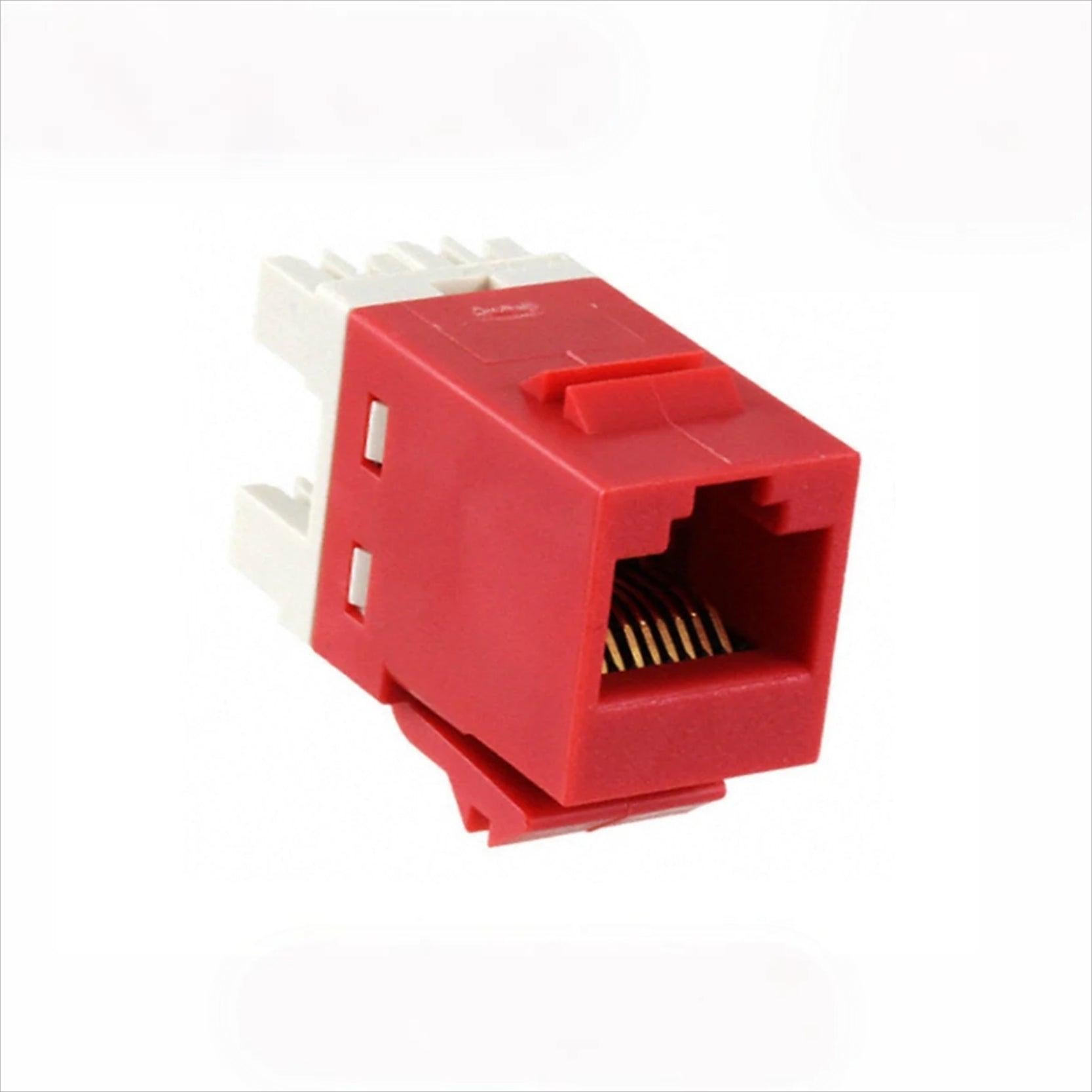 COMMSCOPE 1375191-7 Jack Modular Cat5E RJ45 SL Rojo