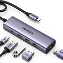 UGREEN CM511 15596 Revodok 5 em 1 Adaptador de Hub USB C, 4K HDMI