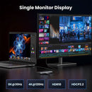 UGREEN CM498 15852 Revodok 206 Adaptador HUB USB-C 6 em 1, HDMI duplo, 8K único a 30 Hz