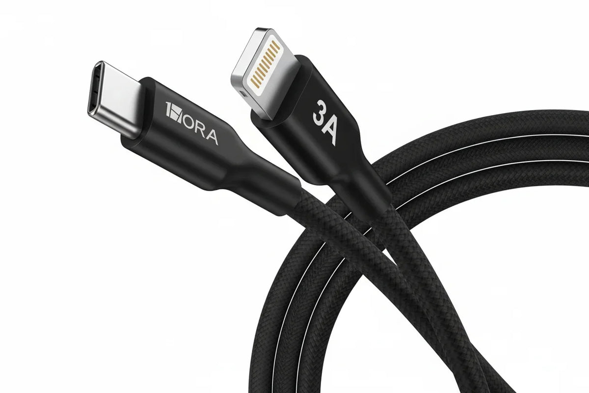 1HORA CAB273-B Cable Trenzado USB-C a Lightning de 1M