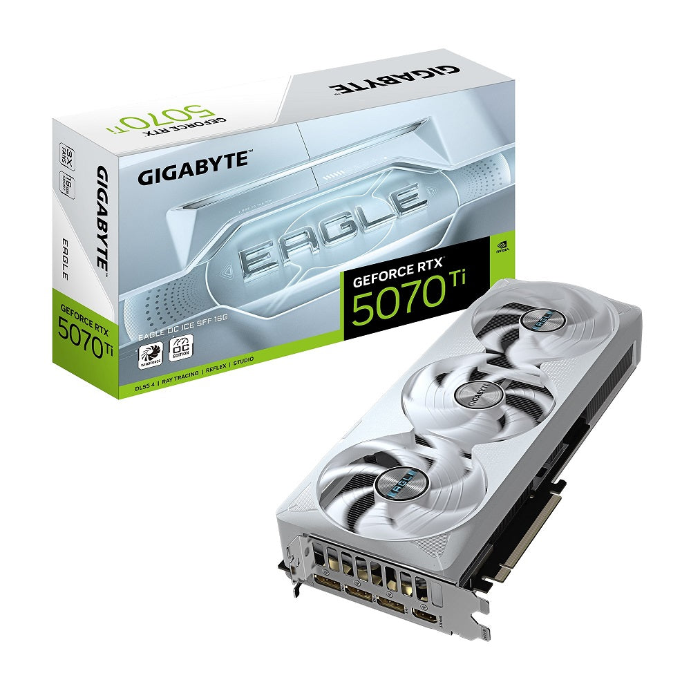 GYGABYTE GeForce RTX 5070 Ti EAGLE OC ICE SFF 16G Tarjeta de Video 16GB GDDR7 PCIe 5.0 x16