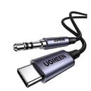 UGREEN CM450 20192 Cabo de áudio macho de 3,5 mm para USB-C macho de 1 m