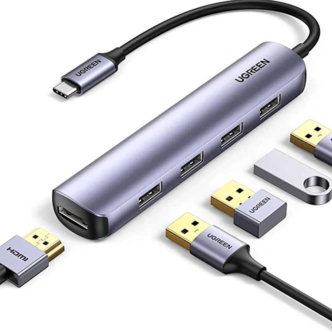 UGREEN CM417 20197 Adaptador HUB 5 en 1 USB-C a 4USB 3.0