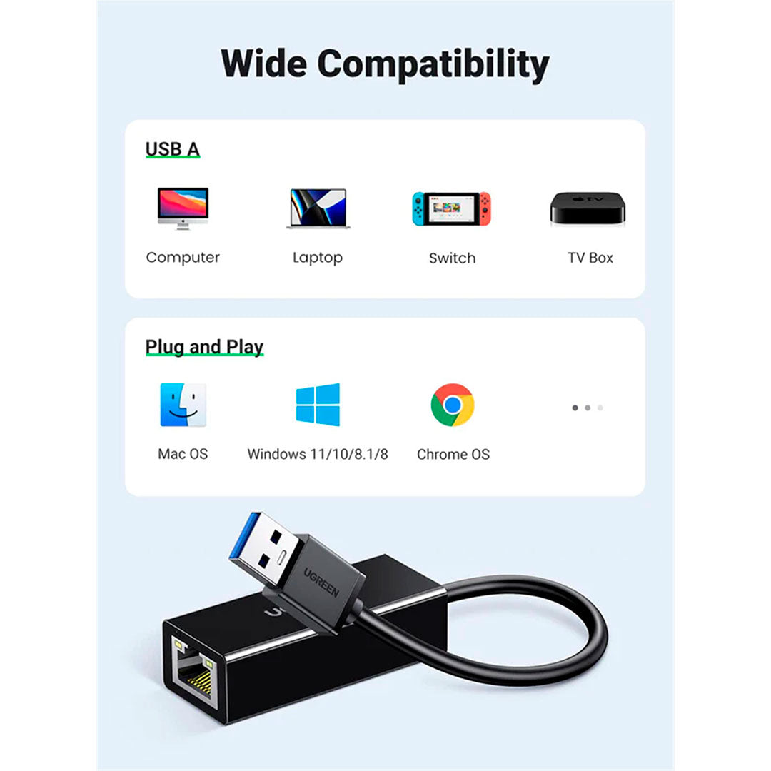 UGREEN CR111 20256 Adaptador USB 3.0 a RJ45