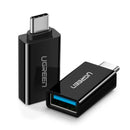 Adaptador UGREEN US173 20808 USB-A 3.0 para USB-C 3.1 (preto)