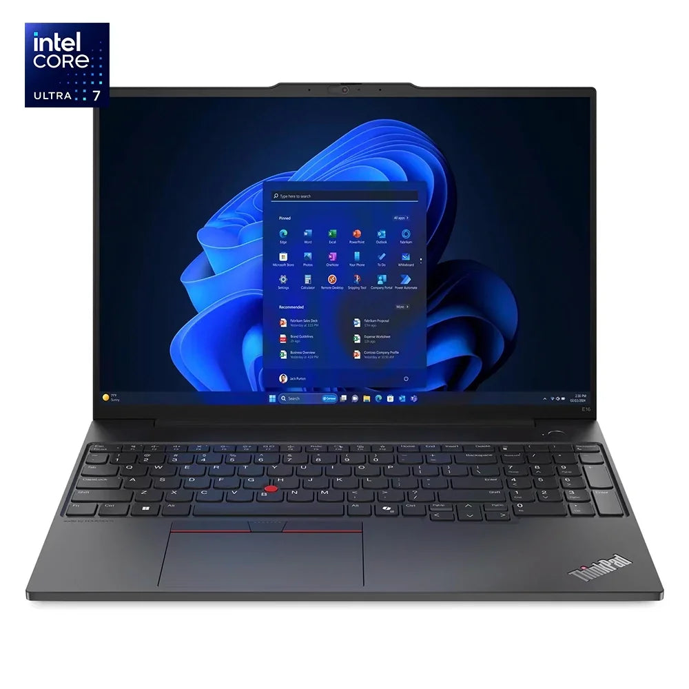 LENOVO ThinkPad E16 Gen 2 Laptop 16" WUXGA IPS Intel Core Ultra 7 155H 4.8GHz 16GB DDR5 512GB SSD Windows 11 Pro 21MB0011LM