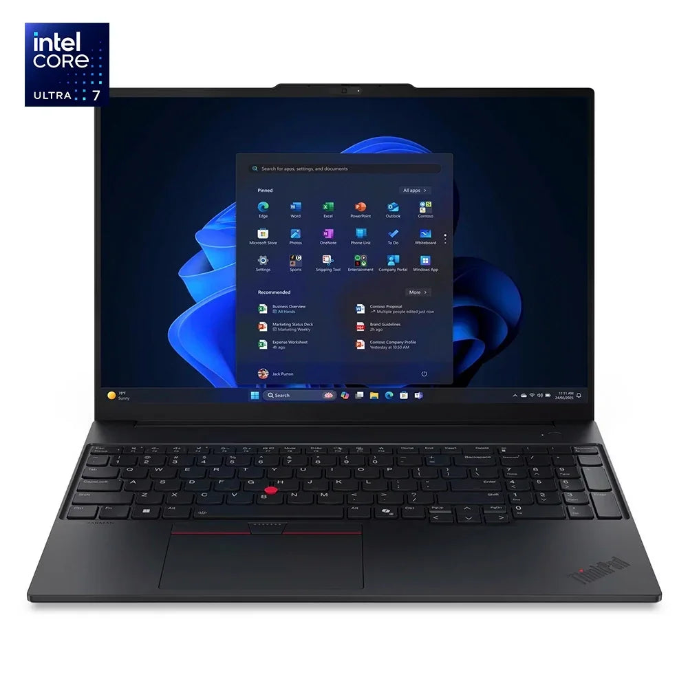 LENOVO ThinkPad E16 Gen 3 Laptop 16" WUXGA IPS Intel Core Ultra 7 255H 5.1GHz 16GB DDR5 512GB SSD Windows 11 Pro 21SS000HLM