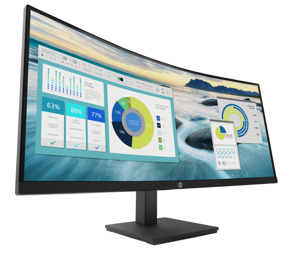 HP 21Y56AA#ABA HP P34hc G4 Monitor WQHD VA USB-C Curvo 34" HDMI DP USB-A Color Negro.