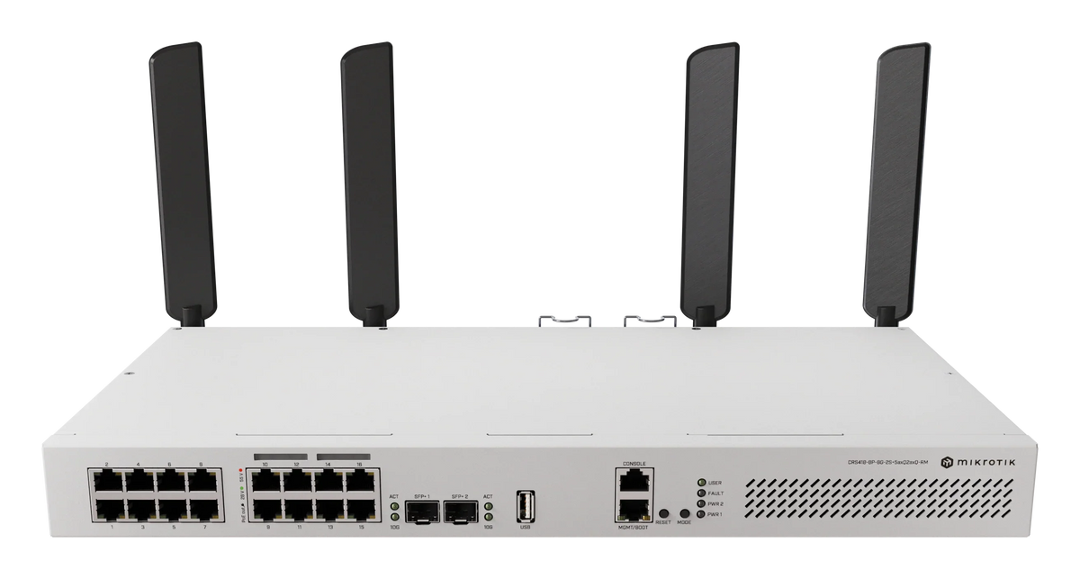 MIKROTIK CRS418-8P-8G-2S+5axQ2axQ-RM Switch 16 Puertos Gigabit Ethernet