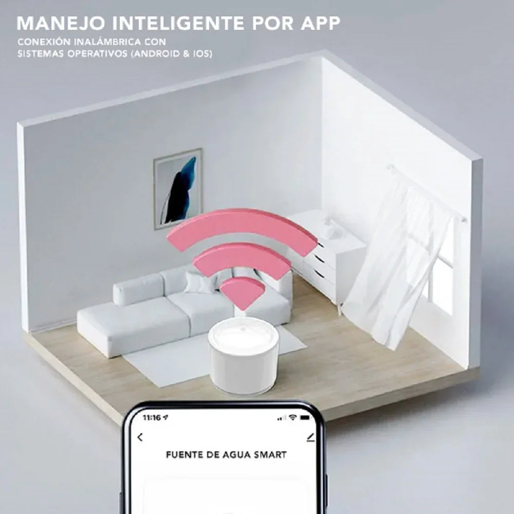 DIMAX G108 Bebedero Inteligente para Mascotas APP Smart Life Alexa Google Assistant
