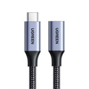 Cabo de dados UGREEN US372 30205 USB-C macho para USB-C fêmea, 1 m, carregamento. áudio e vídeo