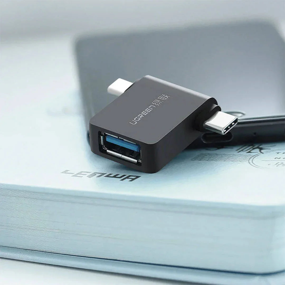 UGREEN 30453 Adaptador OTG 2 en 1 USB-C a Micro USB/USB-A Hembra
