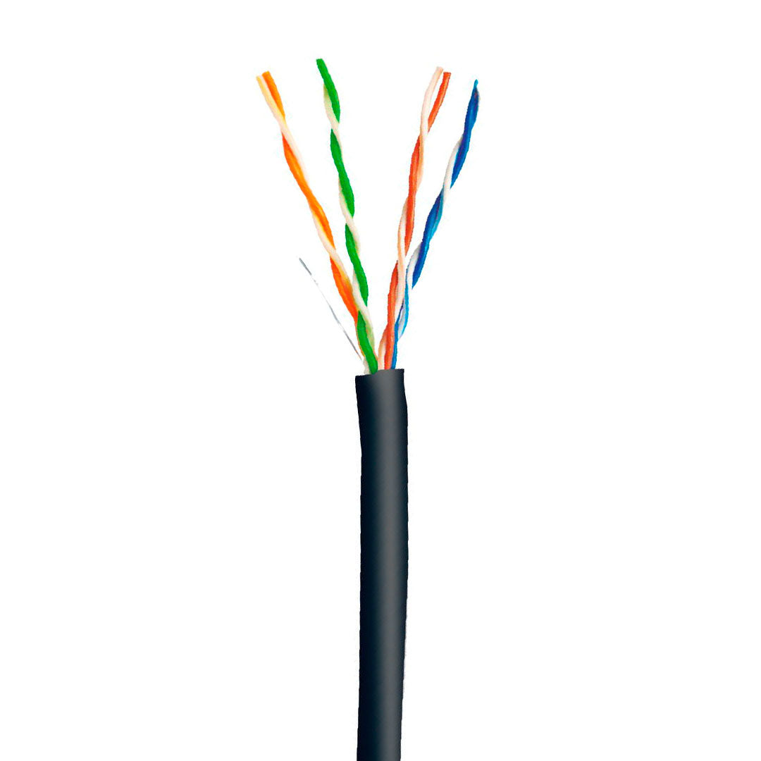 DIXON 3056 Cable UTP Cat5E CCA 24AWG Bañado Negro UV Exterior 305m