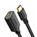 UGREEN US154 30701 USB-CP para USB 3.0 Cabo de dados fêmea 15 cm