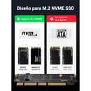 Adaptador UGREEN CM465 30715 PCIe NVMe, M.2 SSD M Key e M+B Key para PCIe 4.0, placa com slot X4 X8 X16 e dissipador de calor