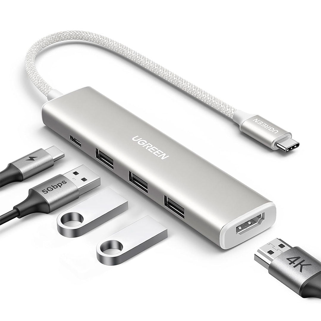 UGREEN CM478 35580 Revodok Adaptador HUB USB-C 5 en 1 100W