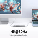 UGREEN CM478 35580 Revodok 100W 5 em 1 USB C HUB Adapter, 4K HDMI, 3 portas USB-A 5 Gbps, USB C para HDMI para MacBook Air M2/M3, iPhone 15 Series, iPad, Galaxy, XPS, Branco