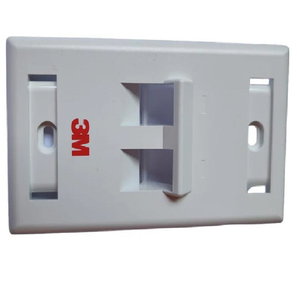 3M VOL-FPAN-2P, Faceplate Placa angular 2 puertos UL