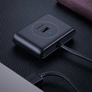 Adaptador de hub USB-A 3.0 UGREEN CR113 40850 + adaptador USB-C para USB-A de 4 portas