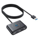 Adaptador de hub USB-A 3.0 UGREEN CR113 40850 + adaptador USB-C para USB-A de 4 portas