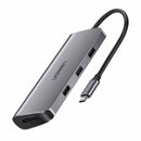 Adaptador UGREEN CM179 40873 9 em 1 USB Tipo C HUB com HDMI 4K, VGA, Gigabit Ethernet, carregamento PD, 3 portas USB 3.0, leitor de cartão SD
