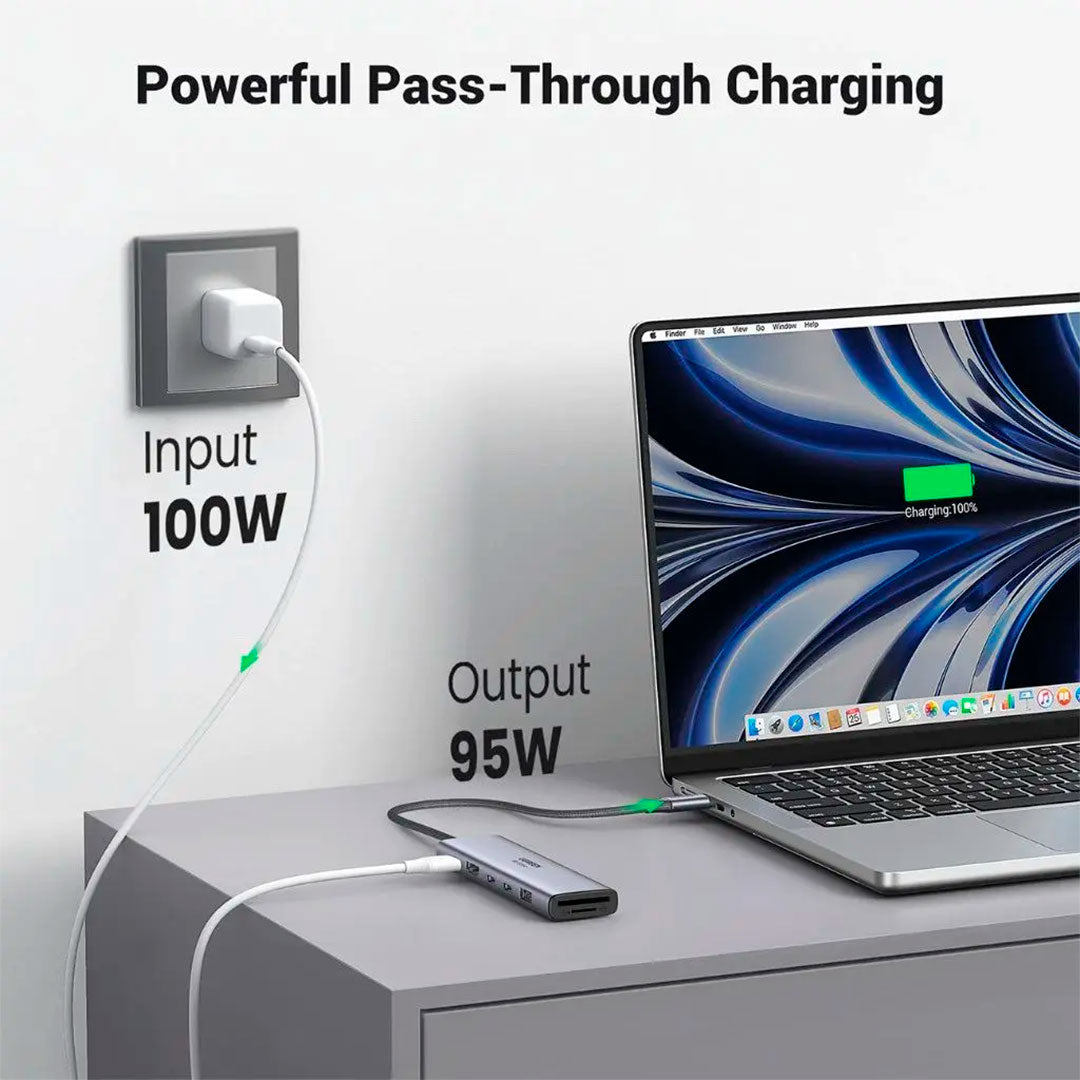 UGREEN CM511 45521 Adaptador HUB USB-C 7 en 1 HDMI 4K