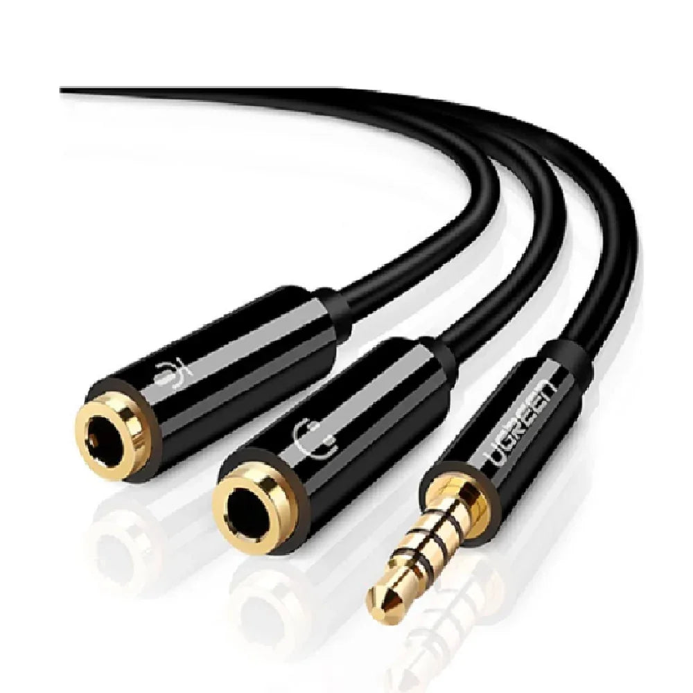 UGREEN AV141 30619 Splitter Cable Divisor de Audio 3.5mm Macho a 2 Puertos Hembra