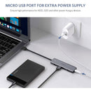 Adaptador UGREEN CM219 50985 USB 3.0 HUB, Hub USB 3.0 ultrafino de 4 portas com transferência de dados de 5 Gbps