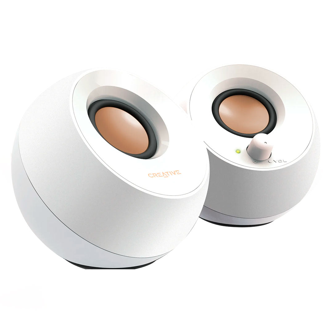 CREATIVE PEBBLE 2.0 Parlante 4.4W, 3.5mm, Blanco, 51MF1680AA001