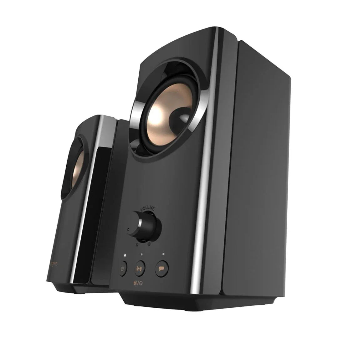 CREATIVE T60 Parlantes Hi-Fi 2.0 60W, Bluetooth, USB-C, sonido surround, Negro, 51MF1705AA001