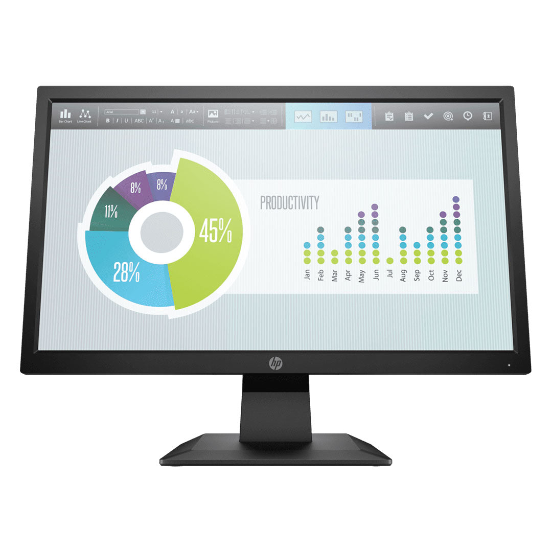 HP 5RD66AA#ABM HP P204v 19.5" Monitor HD+ (1600x900 a 60Hz)TN LED, HDMI VGA Pantalla Antirreflejo.