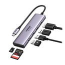 Adaptador UGREEN CM511 60383 6 em 1 USB-C HUB, HDMI 4K a 60 Hz, USB 3.0, leitor de cartão SD/TF