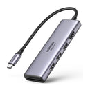 Adaptador UGREEN CM511 60383 6 em 1 USB-C HUB, HDMI 4K a 60 Hz, USB 3.0, leitor de cartão SD/TF