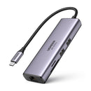 Adaptador HUB UGREEN CM512 60515 7 em 1, 4K HDMI, 60 Hz, USB C, 100 W PD, leitor de cartão SD/TF, x2 USB 3.0