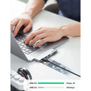 Adaptador UGREEN CM251 60560 HUB para MacBook Pro, 6 em 2, leitor de cartão SD TF, porta Thunderbolt 3, USB 3.0