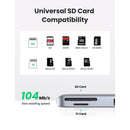 Adaptador UGREEN CM251 60560 HUB para MacBook Pro, 6 em 2, leitor de cartão SD TF, porta Thunderbolt 3, USB 3.0