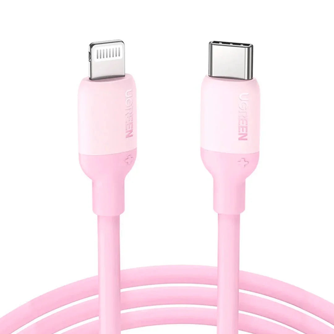 UGREEN US387 60625 Cable de Datos de Carga USB-C Lightning 3A Rosado