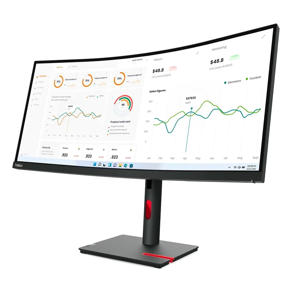 LENOVO 63D4GAR1LA ThinkVision T34w-30 Monitor 34" WQHD VA WLED