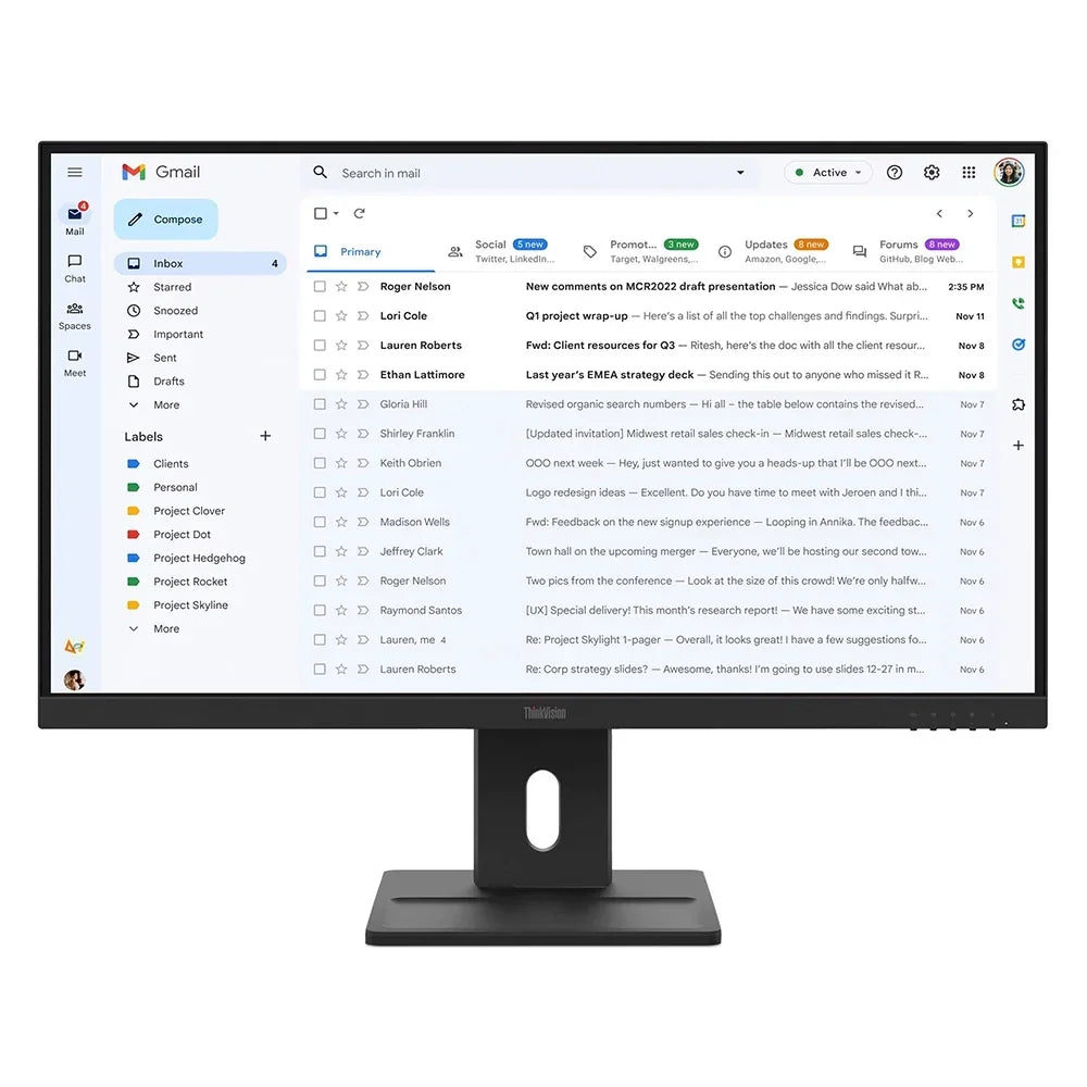 LENOVO ThinkVision E27-40 Monitor 27" IPS 1920 x 1080 WLED 82 DPI 64BCMAR4LA