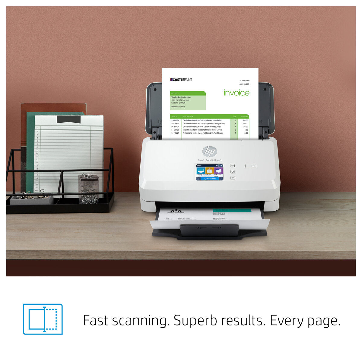 HP 6FW08A#AKV ESCANER HP SCANJET PRO N4000