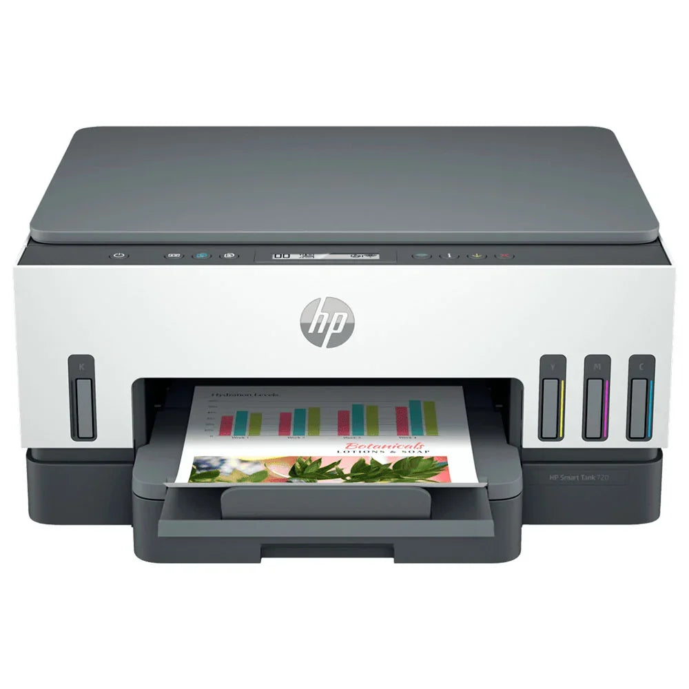 HP SMART TANK 720 Impresora Multifuncional WIFI DUPLEX Sistema continuo de tinta, copia imprime escanea 6UU46A