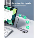 UGREEN CM195 70411 6 em 1 USB C HUB Adaptador Dongle para HDMI 4K, 2 portas USB 3.0, leitor de cartão SD TF