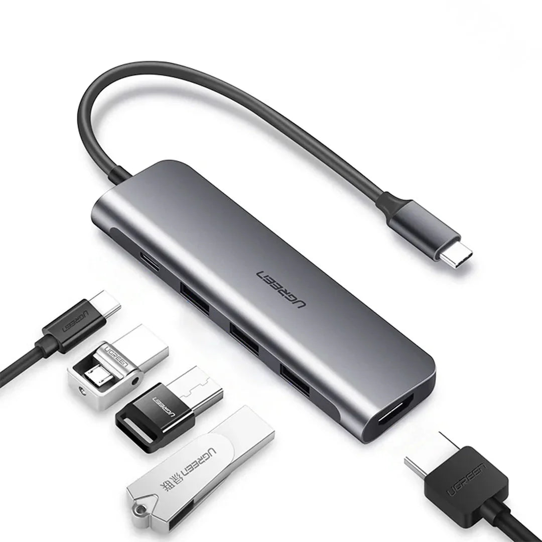 UGREEN CM136 70495 Adaptador HUB USB-C a HDMI USB 5 en 1
