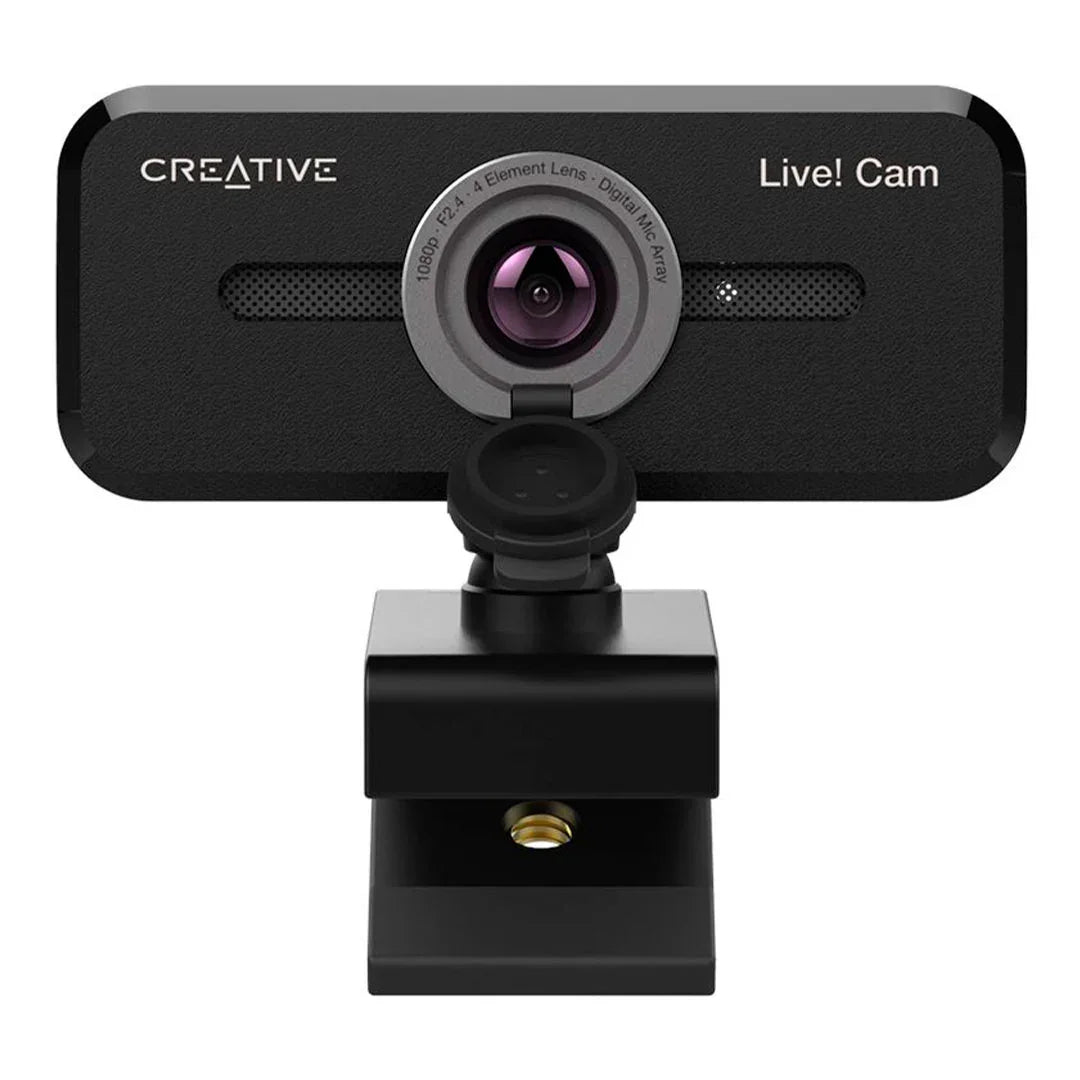 CREATIVE LIVE! CAM SYNC V2 Cámara web Full HD 1080P con tapa, micrófono dual USB, 73VF088000000