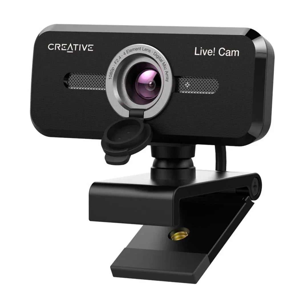 CREATIVE LIVE! CAM SYNC V2 Cámara web Full HD 1080P con tapa, micrófono dual USB, 73VF088000000