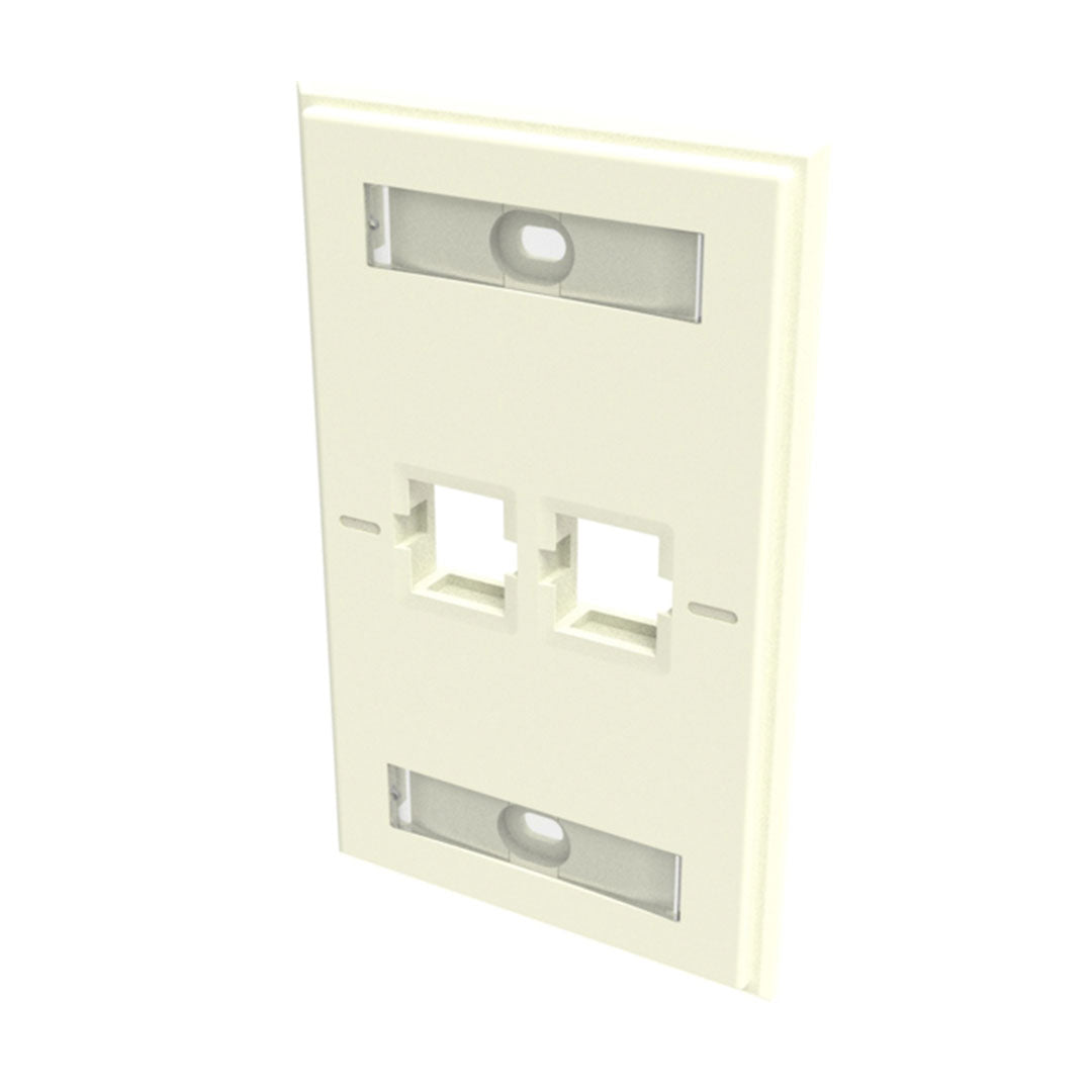 COMMSCOPE 760249169 Face Plate Universal 2 Puertos con Label Placa para Jack Ivory